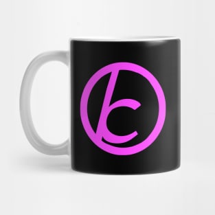 Jewish Anarchist Symbol (Cursive, Pink) Mug